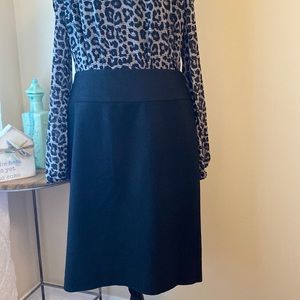 Banana Republic Black wool skirt with zipper back